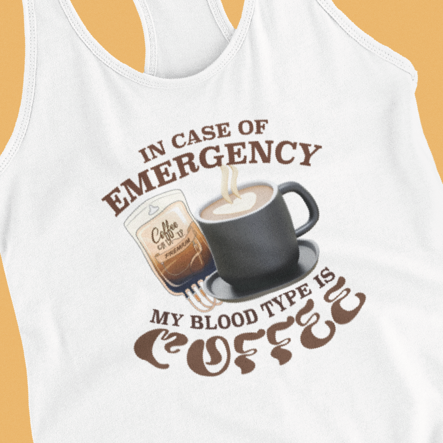 Coffee Emergency Racerback Tank Top for Women